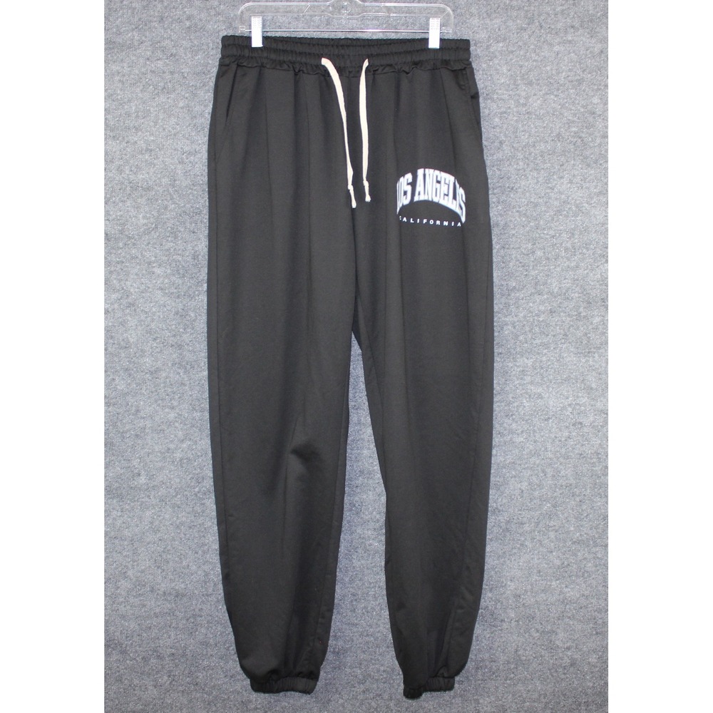 Unbranded Jogger Sweatpants Mens XL Black Excellent Los Angeles Graphic Pants